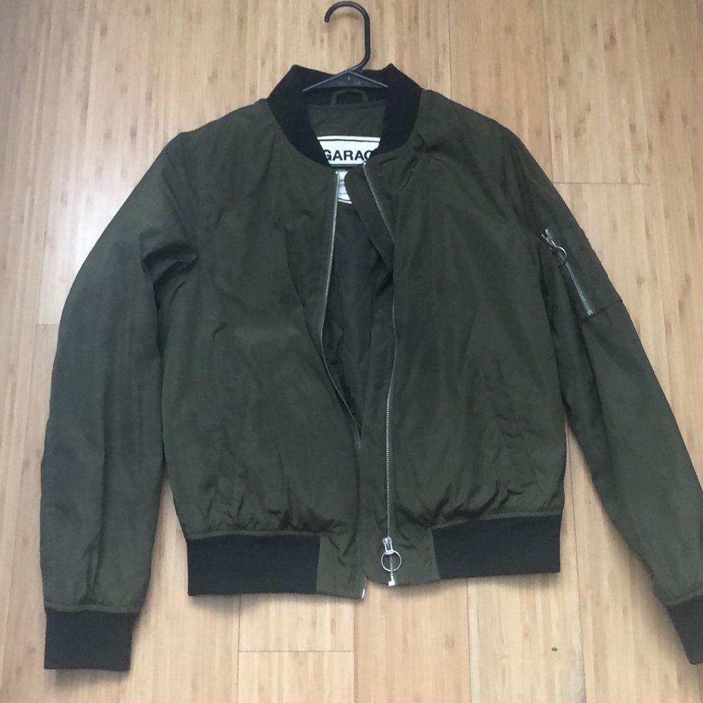 Green bomber jacket
